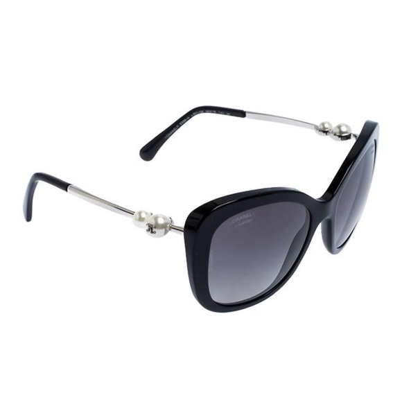 Chic Chanel Acetate Polarized Pearl Silver Sunglasses 5339-H 501/S8 - Picture 1 of 15